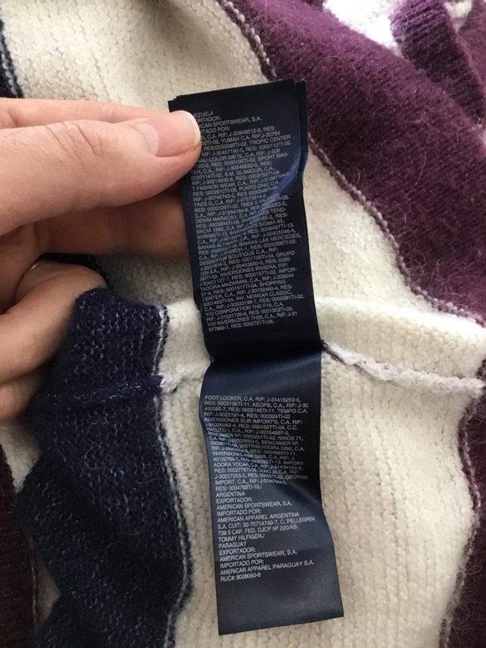 Pull femme Hilfiger Denim tricolore taille M 016 - photo numéro 10