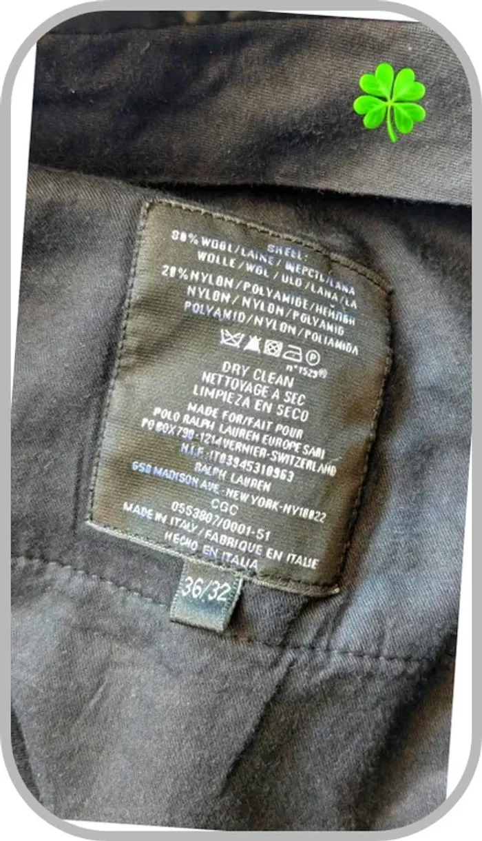 Pantalon costume homme Ralph Lauren 46 - photo numéro 9