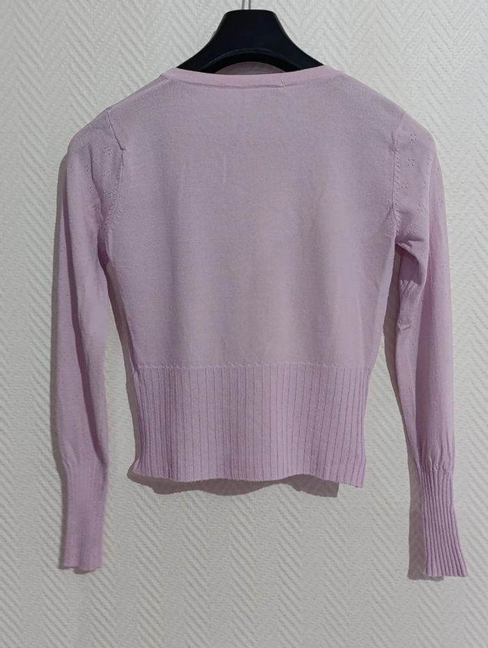 Gilet rose pâle ajouré zamba taille 3 - photo numéro 6