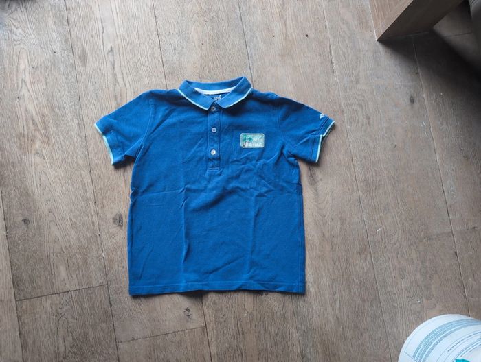 Polo bleu nid d'abeille sergent major 10 ans