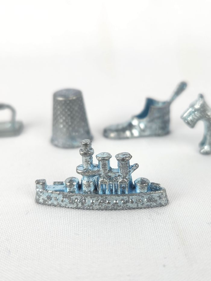 Lot 5 Jetons Monopoly Classiques Pièces de Jeu Métal Vintage Collection - photo numéro 5