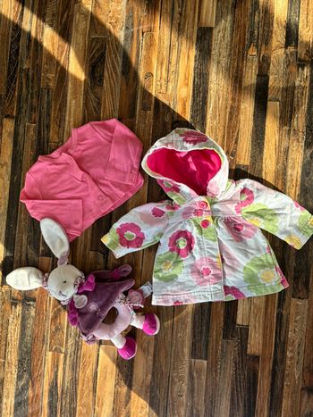 Veste et gilet naissance fille