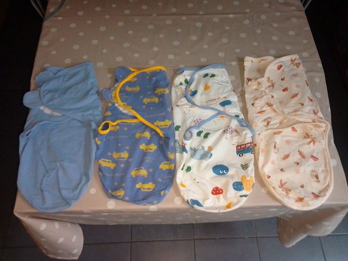 Lot de Couvertures à emmailloter bébé