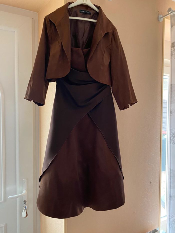 Robe bustier avec veste robe de cérémonie - photo numéro 3