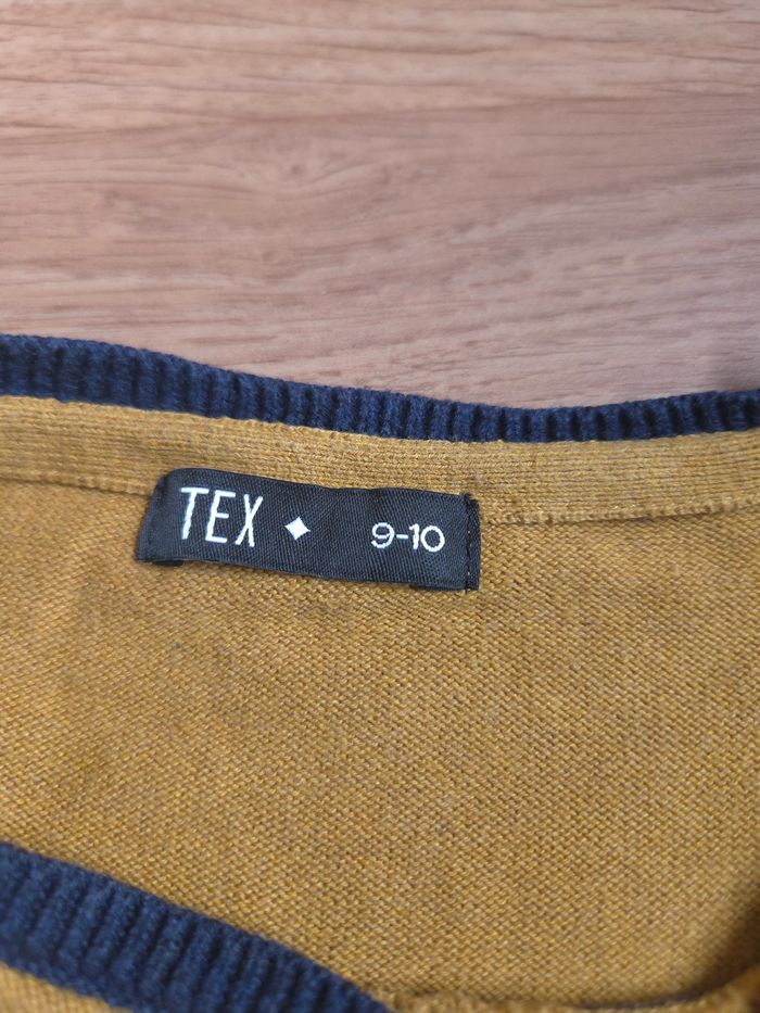 Pull unisex tex (Carrefour) Moutarde/Ocre "B Positive" - 9/10 Ans - Bon État - photo numéro 3
