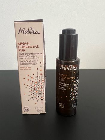 Huile Sérum Jeunesse Bio Argan concentré pur Melvita 30 ML
