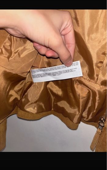 Veste mango en cuir de porc