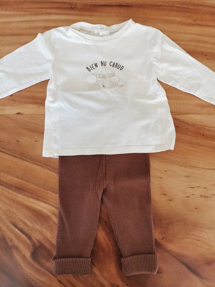 Ensemble tee shirt manche longue et legging