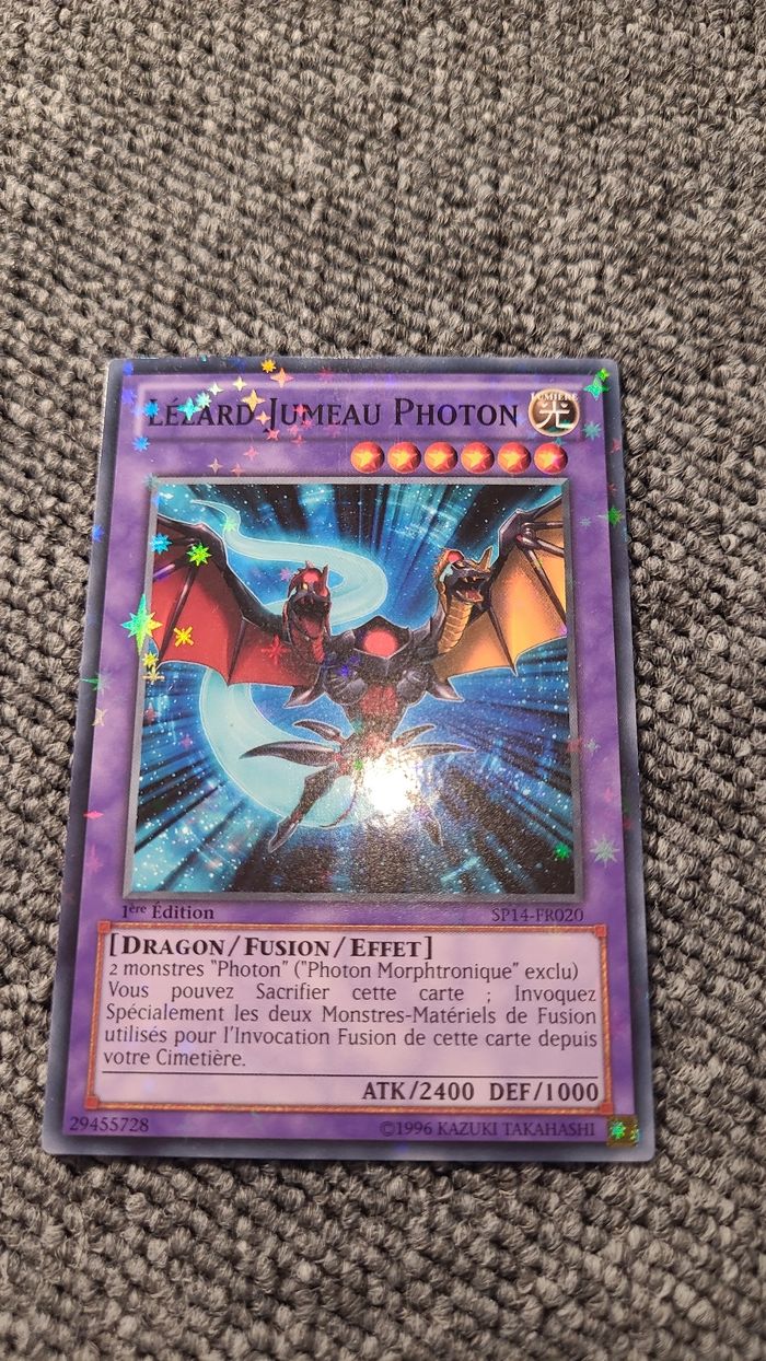 Carte Yu gi oh  - Lézard jumeau photon - 1996