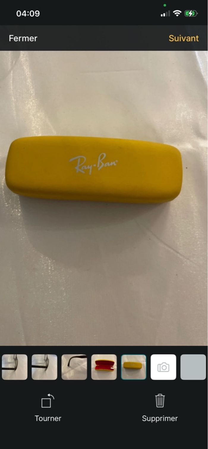 Monture Ray-Ban enfant + étui – Modèle rectangle – Marron - photo numéro 6