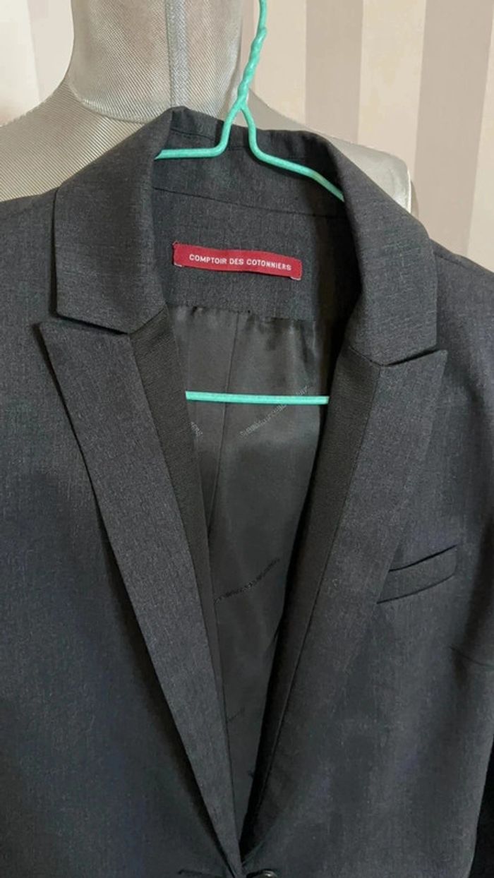 Robe + veste comptoir des cotonniers T:42 gris - photo numéro 8