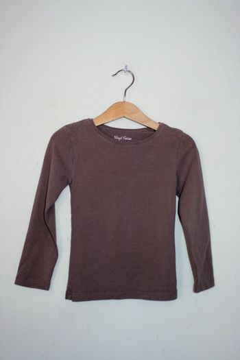 Tee shirt longues manches taupe clair Vinyl Fraise