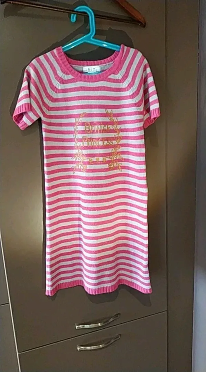 Robe fille comme neuve hiver tbe La redoute 12 ans fishia et gris - photo numéro 6