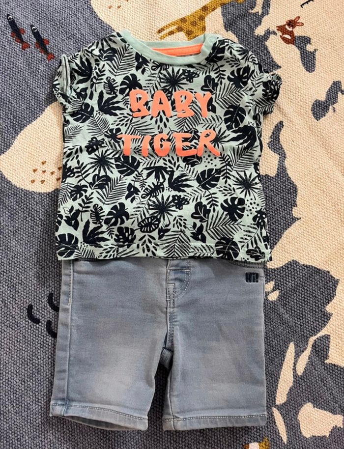 2 tee-shirts + bermudas neufs - photo numéro 3