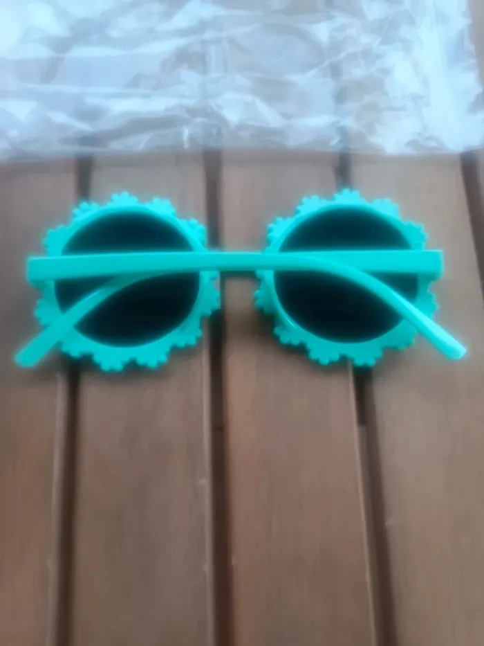 Lunettes fleurs vert - photo numéro 2