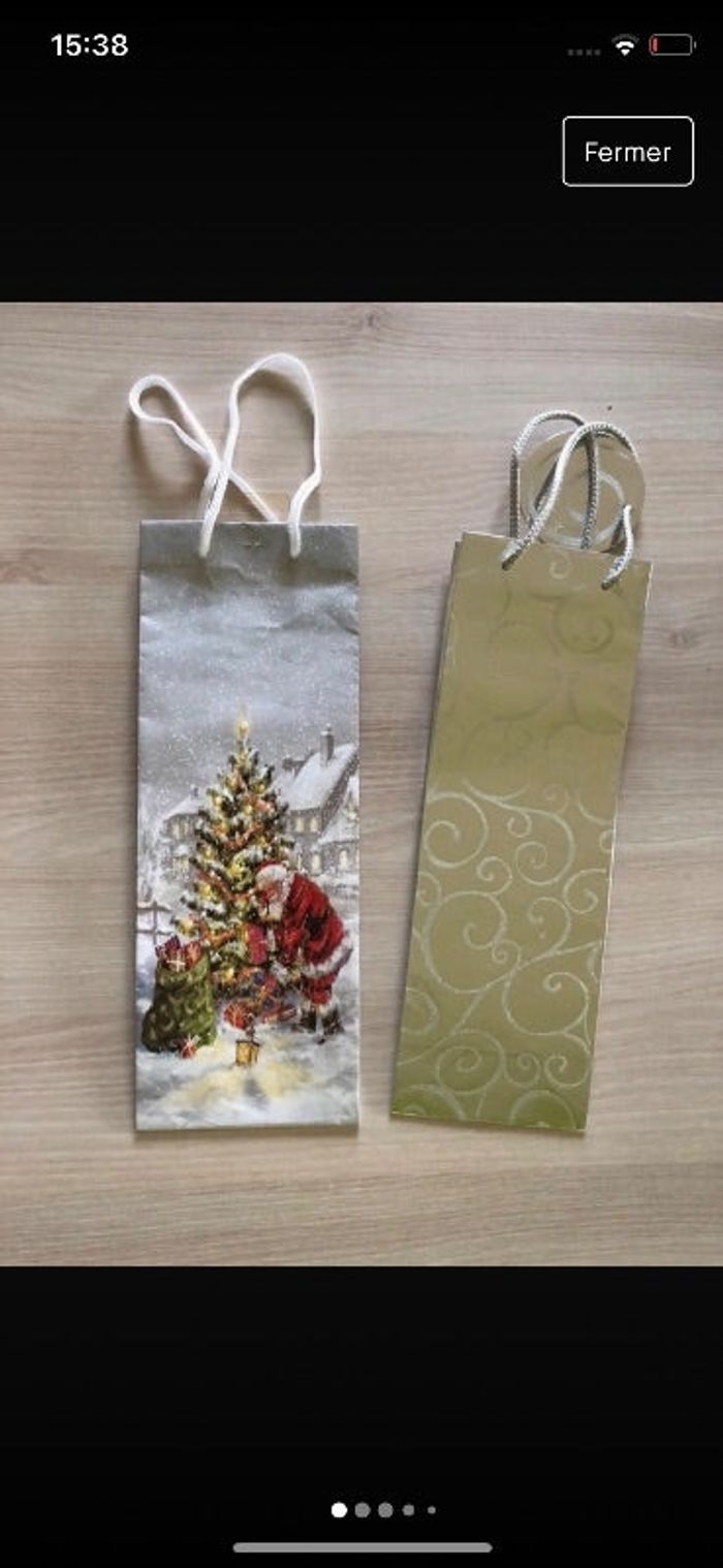 2 sacs cadeaux bouteille
