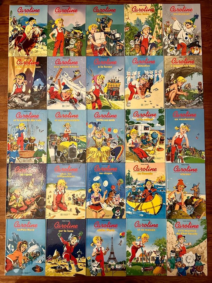 Lot incroyable quasi intégrale Caroline 25 livres bd albums Pierre Probst