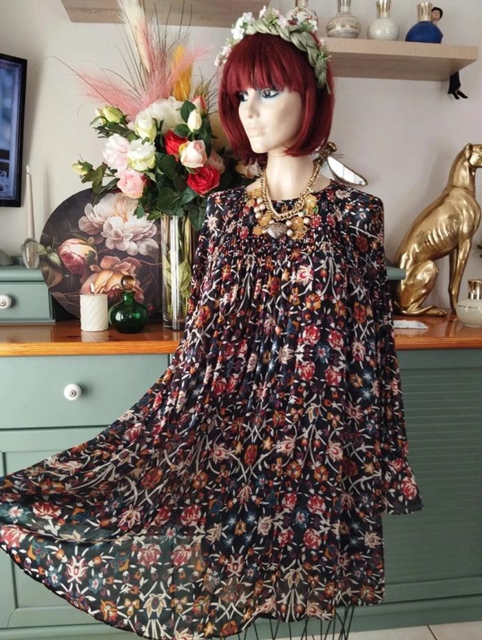 💞Robe Plissée Fleurie Monoprix T34-36/XS💞 - photo numéro 10