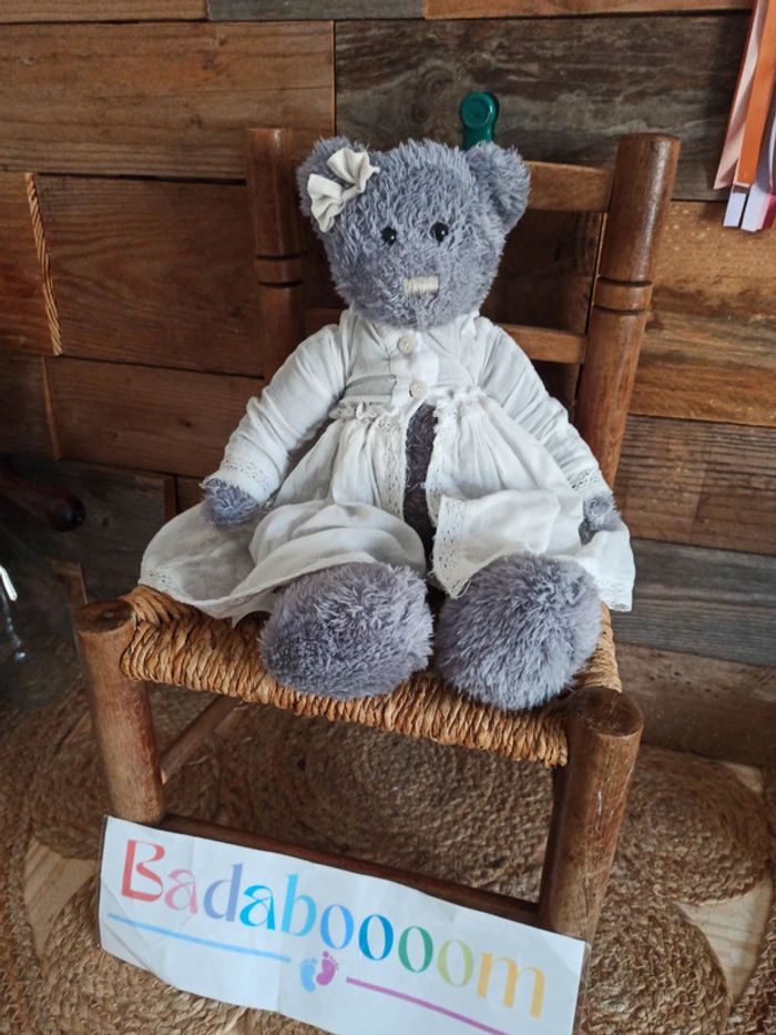 Peluche ours mauve J Line tbe - photo numéro 2