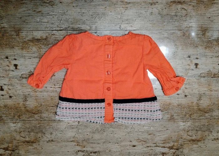 Jolie chemise blouse manches longues fille 3 mois TAO - photo numéro 5