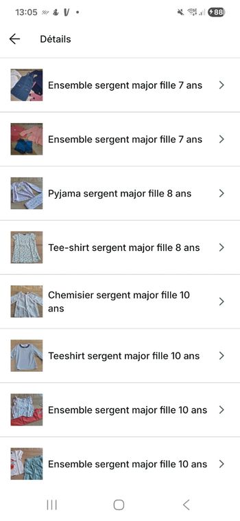 Lot vêtements fille