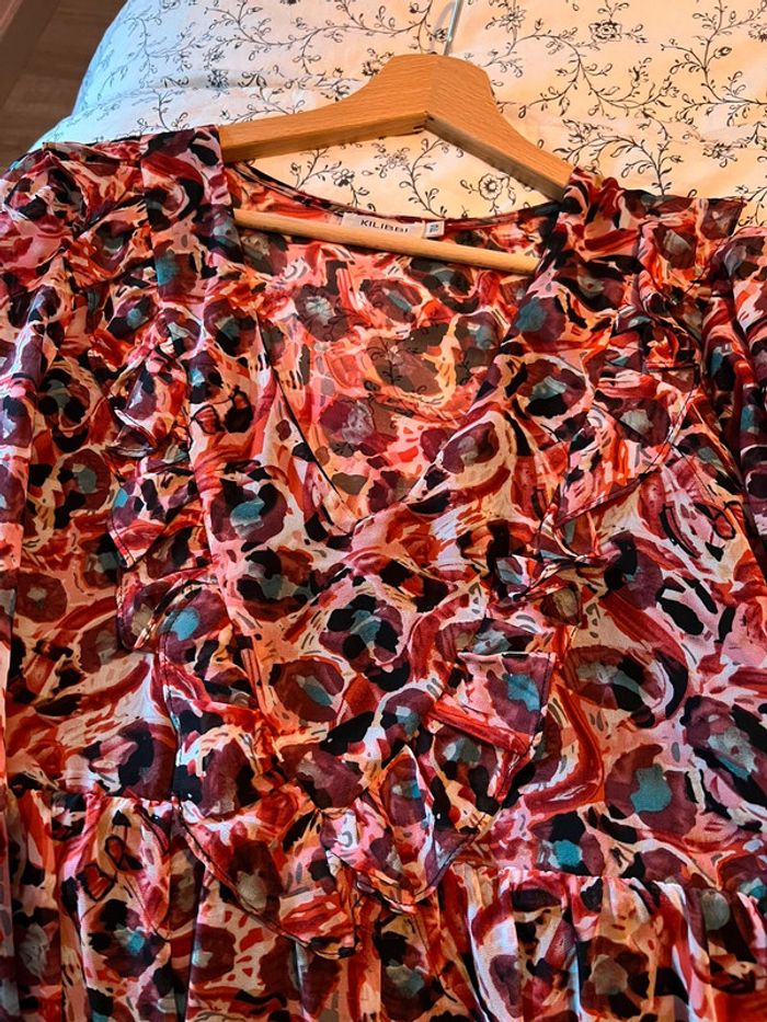 Robe légère bordeaux rose manches longues Kilibbi TU - photo numéro 2
