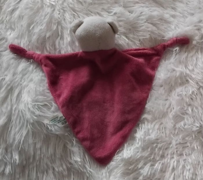 Doudou triangle ours blanc et mauve - Gallia - photo numéro 2