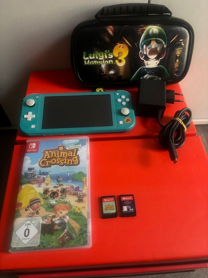 Console Nintendo switch lite turquoise édition animal crossing - photo numéro 1