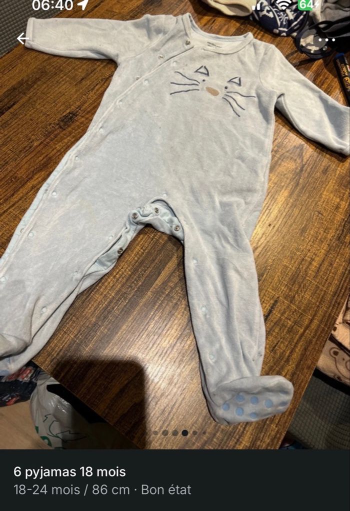 Vend 6 pyjamas 18 mois - photo numéro 3