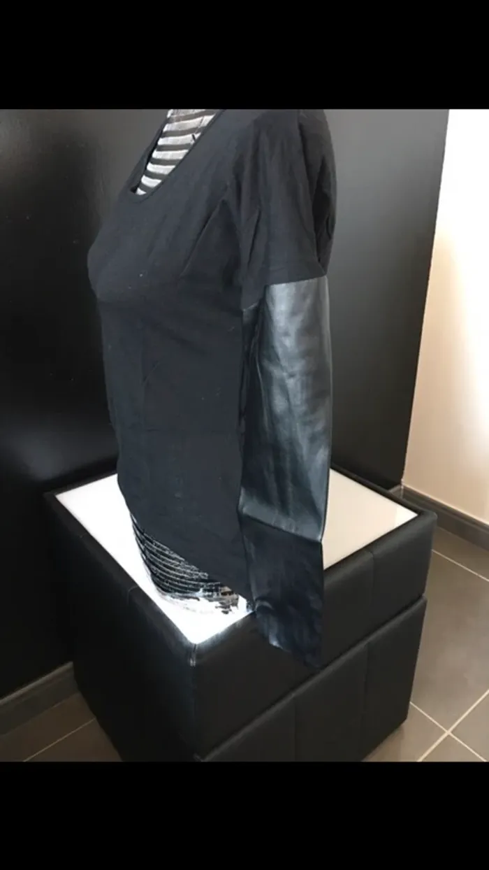T-shirt bi matière oversize - photo numéro 2