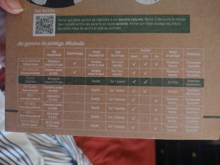 Écharpe de portage sling modèle Malo Neobulle - photo numéro 4