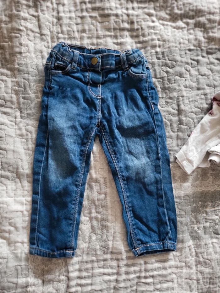 Jean bleu tape à l'œil 12 mois