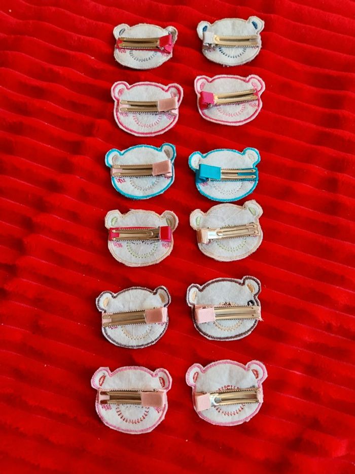 Barrette ourson multicolore - photo numéro 2