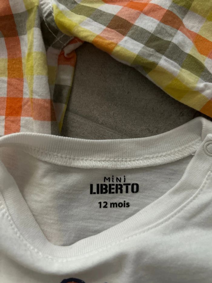 Chemise carreaux + haut bébé 12 mois - photo numéro 3