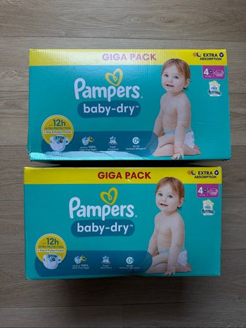 264 couches Pampers baby dry taille 4+