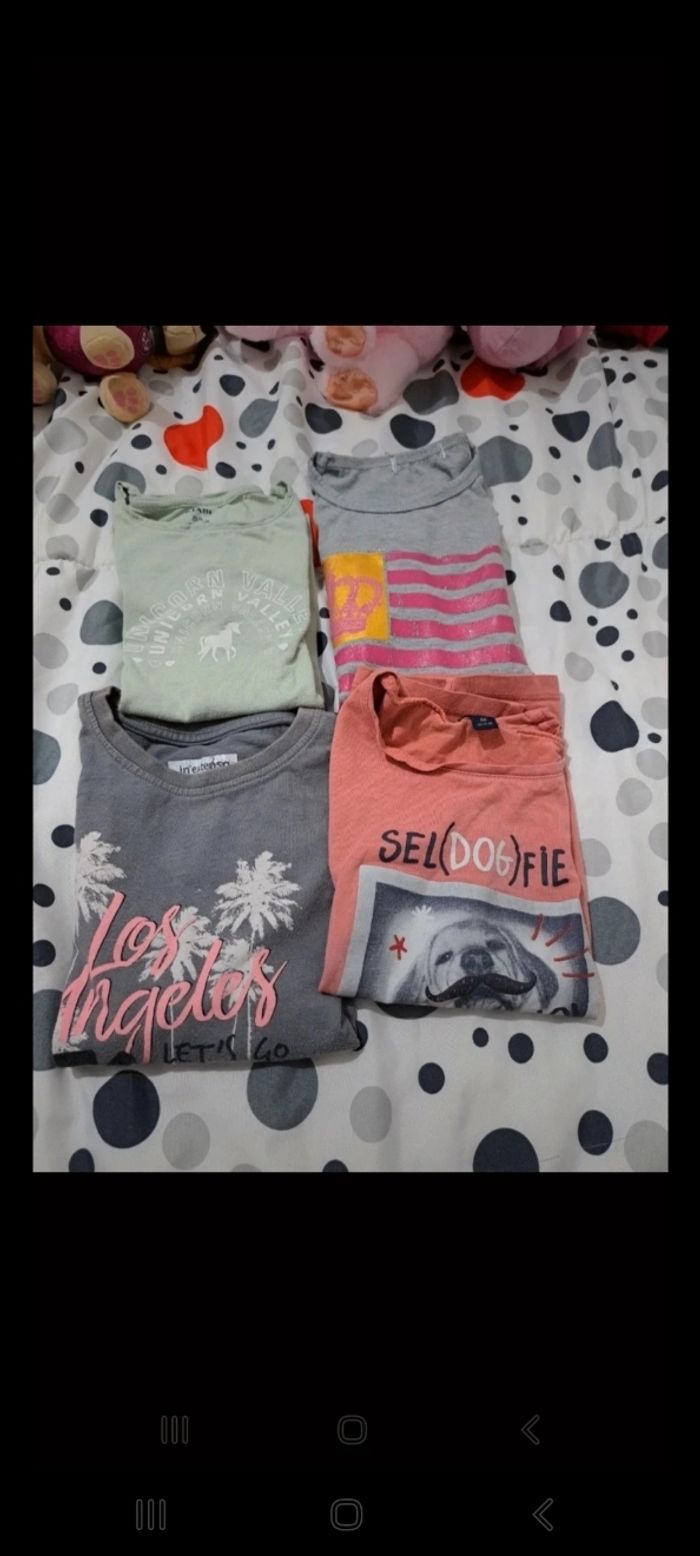 Lot 4 tee shirts fille