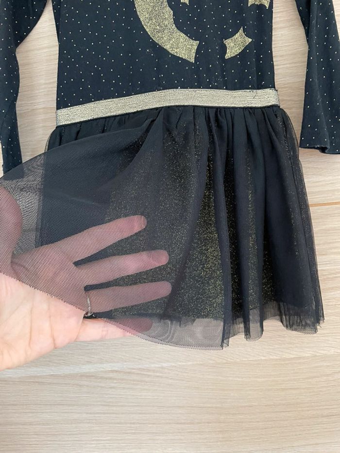 Robe Minnie noire et doré pailleté. Idéal fêtes. 36 mois - photo numéro 3