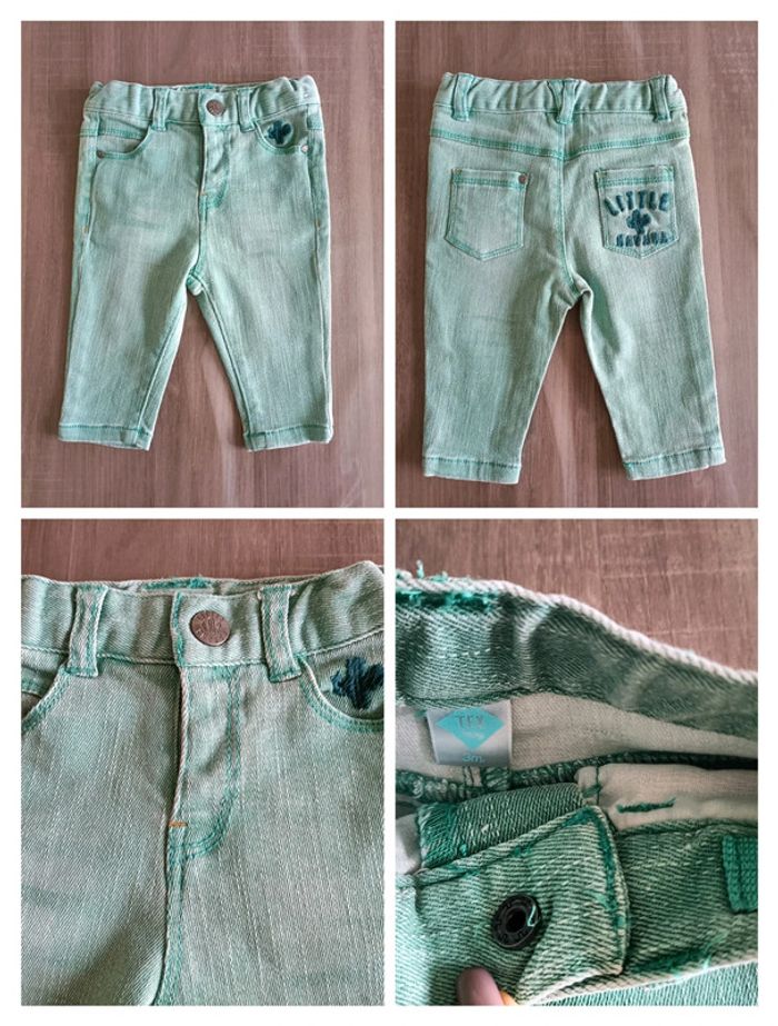 Jean vert 🌵 Tex 3 mois - photo numéro 2
