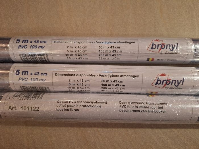 Lot 3 rouleaux couvre-livre transparent neufs - photo numéro 2