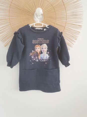 Robe sweat la reine des neiges 3/4 ans