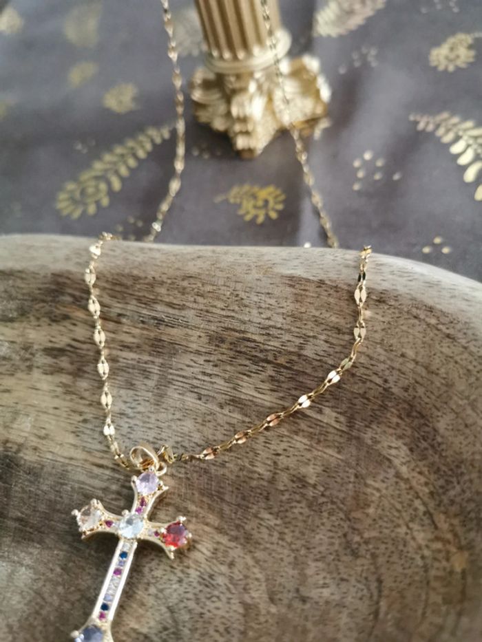 Collier et pendentif spirituel croix chrétienne - photo numéro 3