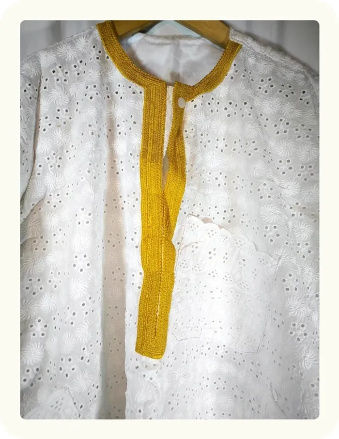 Ensemble haut manches longues pantalon vêtement traditionnel homme Taille M - photo numéro 3