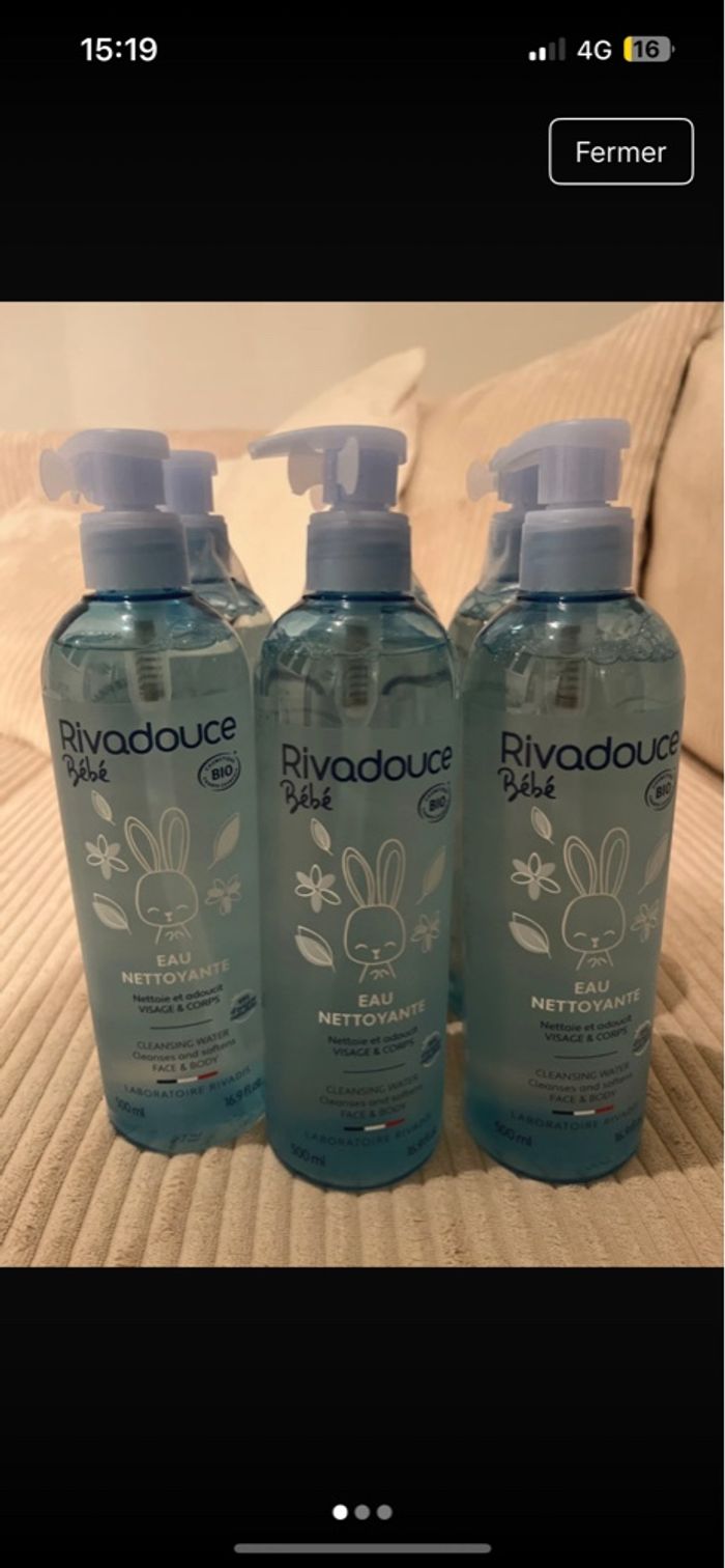 6 bouteilles d’eau nettoyante Rivadouce bio