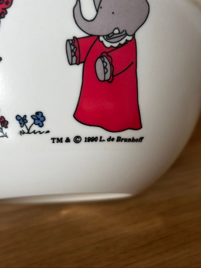 Vintage bol en mélaminé Plastorex Babar - photo numéro 3