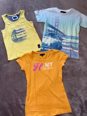 Lot de 3 t-shirts fille 6 ans IKkS catimini tommy hilfiger