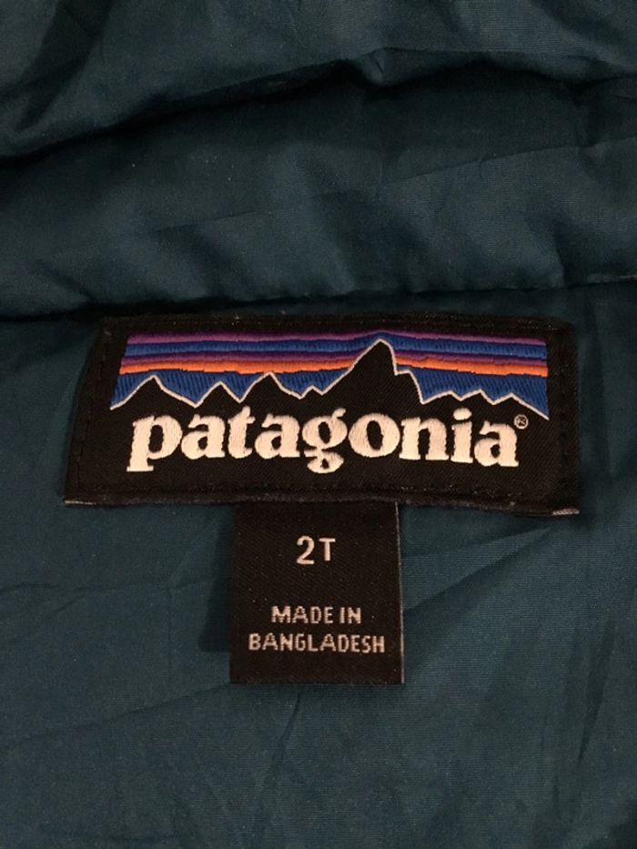 Doudoune à capuche pour enfant Patagonia bleu marine taille 2T (18/24 mois) 163 - photo numéro 10