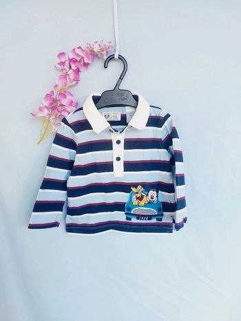 Polo manches longues Mickey Disney 74 cms