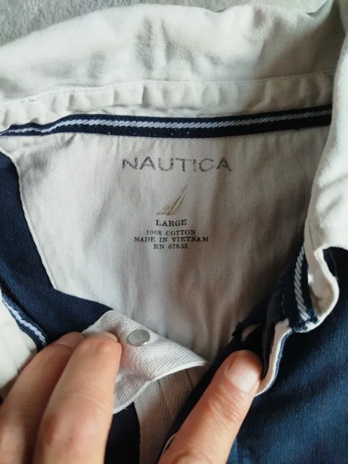 Polo manches longues vintage Nautica taille L - photo numéro 2