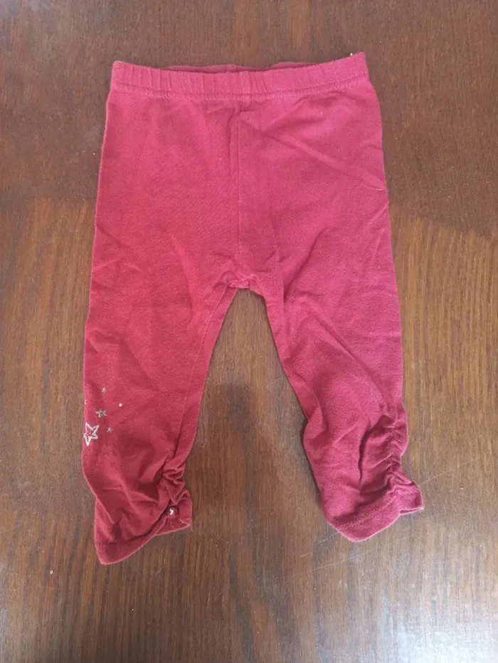 Legging rouge étoile Gémo 12mois 74cm