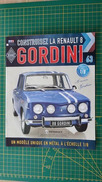 Fascicule seul sans pièce n°63 Renault R8 Gordini 1/8 1/8ème Eaglemoss collections #A67